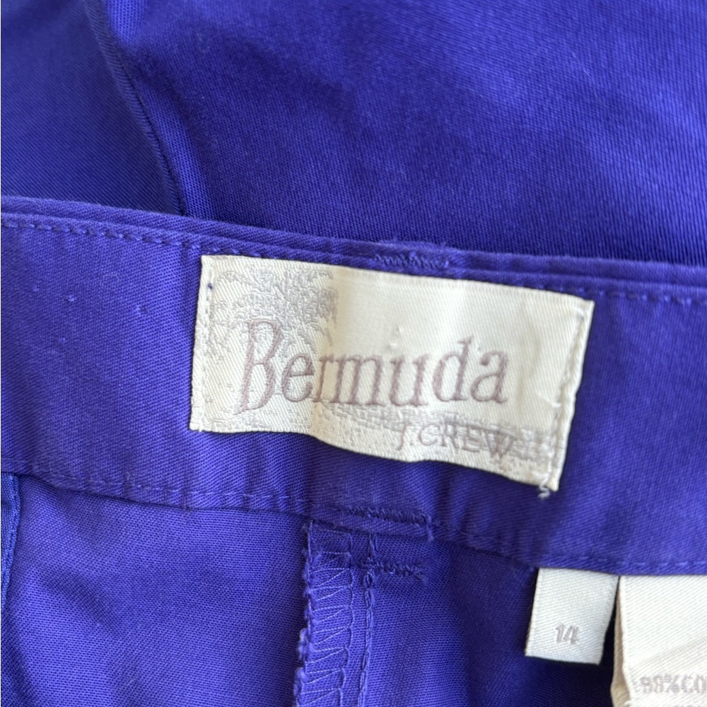 NWOT J. CREW Women's Purple High-Rise Bermuda Shorts, Size: 14. - Picture 5 of 6